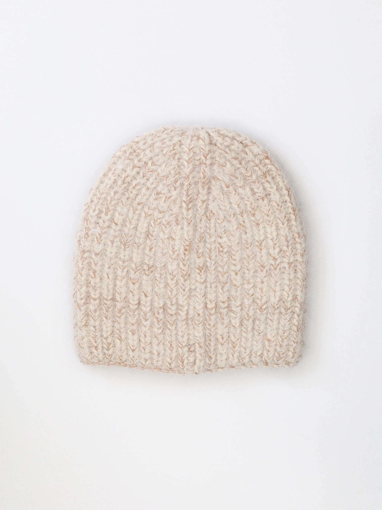 Шапка-бини с люрексом из смесовой шерсти альпаки в ассортименте